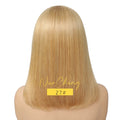 Peruca Bob de Cabelo Humano 13X4 com Renda Frontal para Mulheres Negras, Peruca Bob Lisa sem Cola, Cor Natural