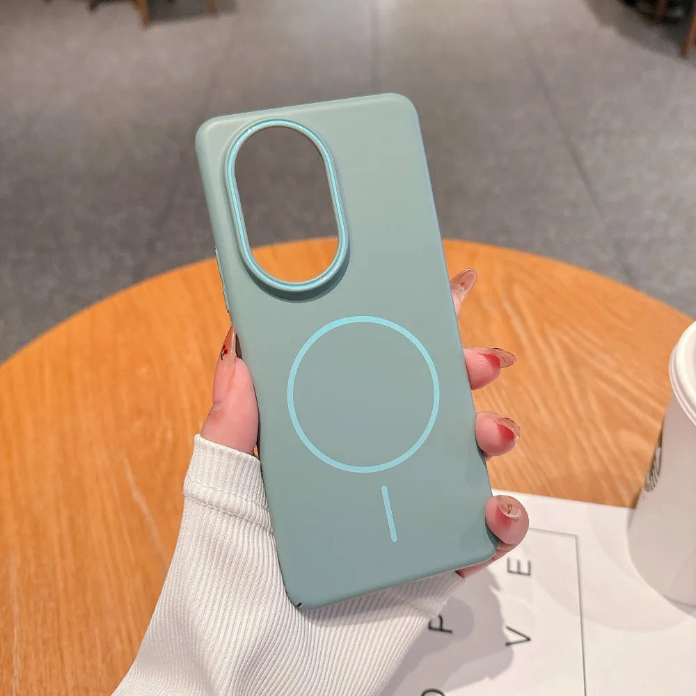 Para huawei nova 13 pro caso duro pc fino magnético de carregamento sem fio capa protetora traseira para nova 13 13pro telefone escudo