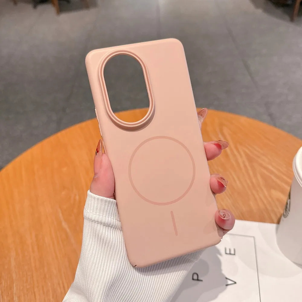 Para huawei nova 13 pro caso duro pc fino magnético de carregamento sem fio capa protetora traseira para nova 13 13pro telefone escudo