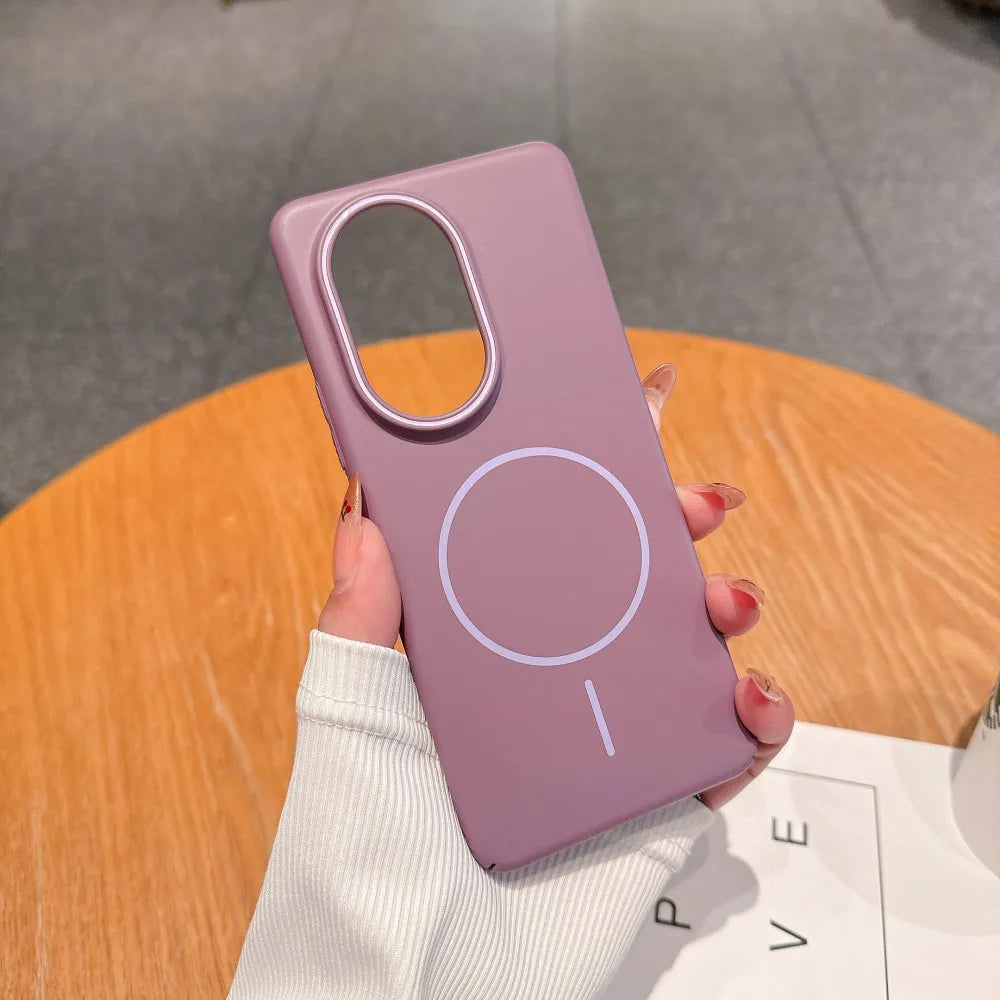 Para huawei nova 13 pro caso duro pc fino magnético de carregamento sem fio capa protetora traseira para nova 13 13pro telefone escudo