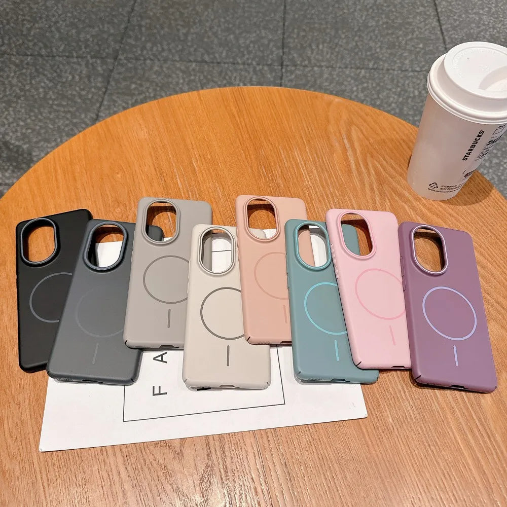 Para huawei nova 13 pro caso duro pc fino magnético de carregamento sem fio capa protetora traseira para nova 13 13pro telefone escudo