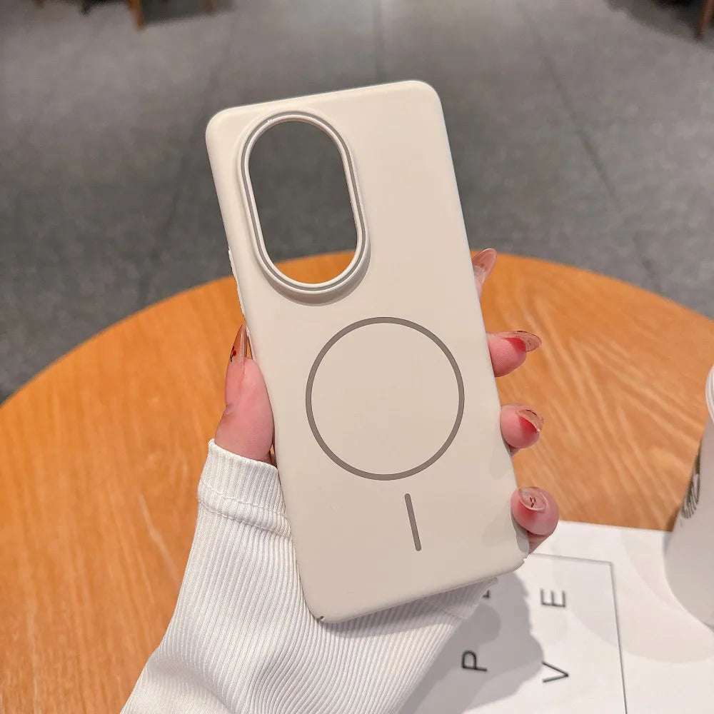Para huawei nova 13 pro caso duro pc fino magnético de carregamento sem fio capa protetora traseira para nova 13 13pro telefone escudo